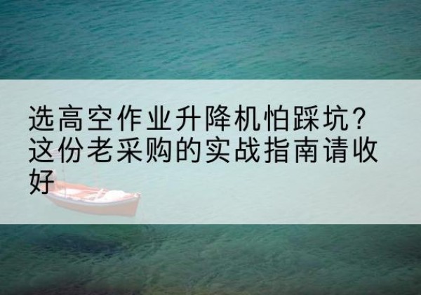 城区高空作业升降机厂家推荐-选高空作业升降机怕踩坑？这份老采购的实战指南请收好